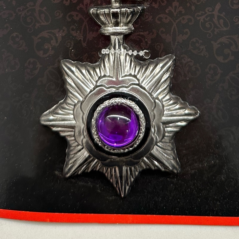 Gothic Fantasy Jewelry Set with Purple and Red Accents